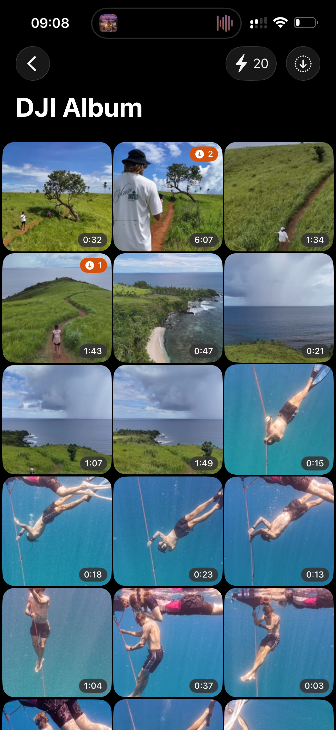 Capture history in Fliqer app